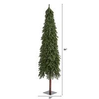 Thumbnail for 7’ Grand Alpine Artificial Christmas Tree with 950 Bendable Branches on Natural Trunk - The Fox Decor