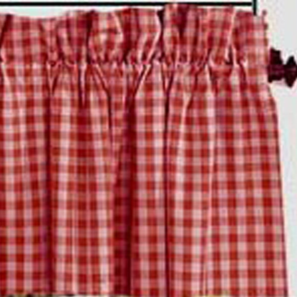 Barn Red Nutmeg Heritage House Check Barn Red 24" Tiers Lined T2100017 - The Fox Decor