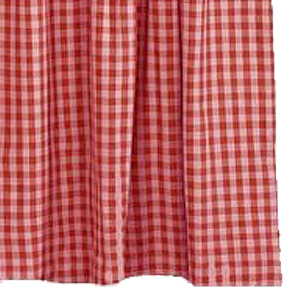 Barn Red Nutmeg Heritage House Check Barn Red 24" Tiers Lined T2100017 - The Fox Decor