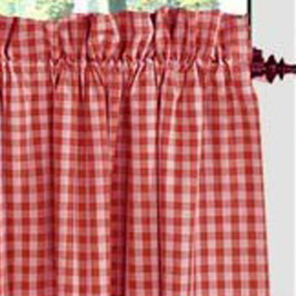 Barn Red Nutmeg Heritage House Check Barn Red 36" Tiers Lined T3100017 - The Fox Decor