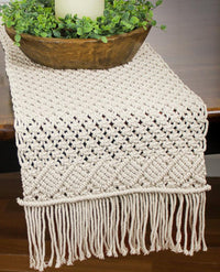 Thumbnail for Macrame Natural Table Runner 45 In T4011012 - The Fox Decor