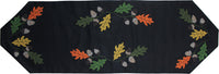 Thumbnail for Leaves & Acorns Black Table Runner   - Interiors by Elizabeth