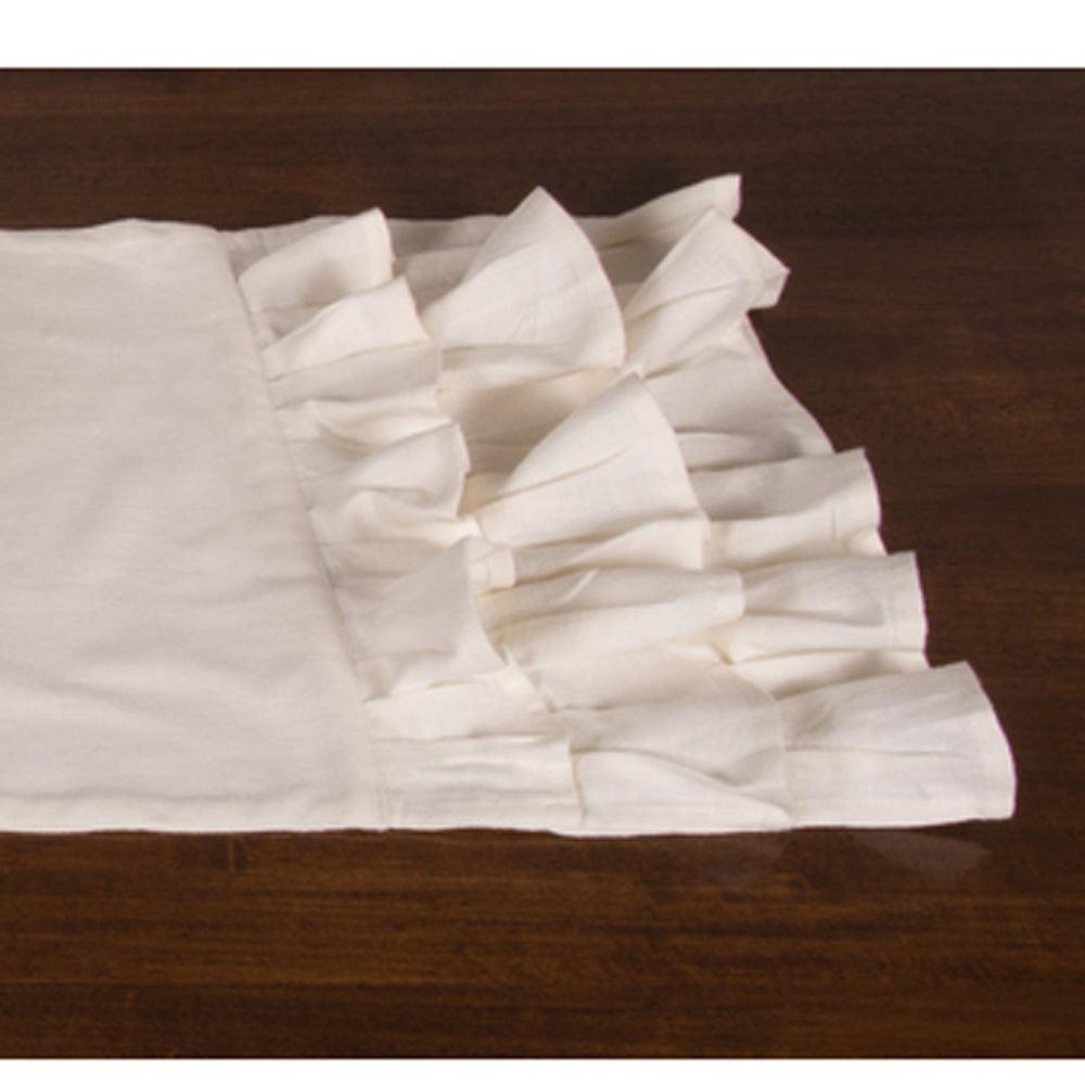 Meadowpark Table Runner Triple Ruffle Edge T4111000 - The Fox Decor