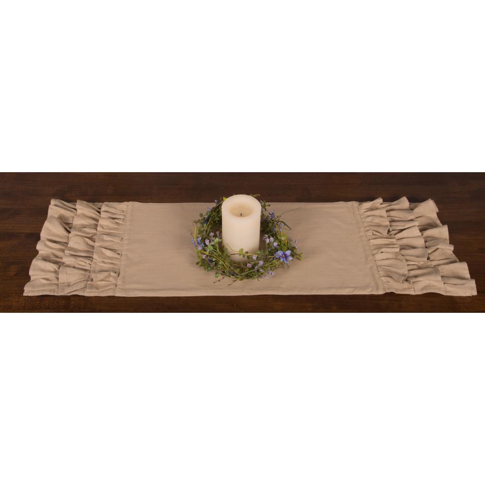 Meadowpark Table Runner Triple Ruffle Edge T4111012 - The Fox Decor