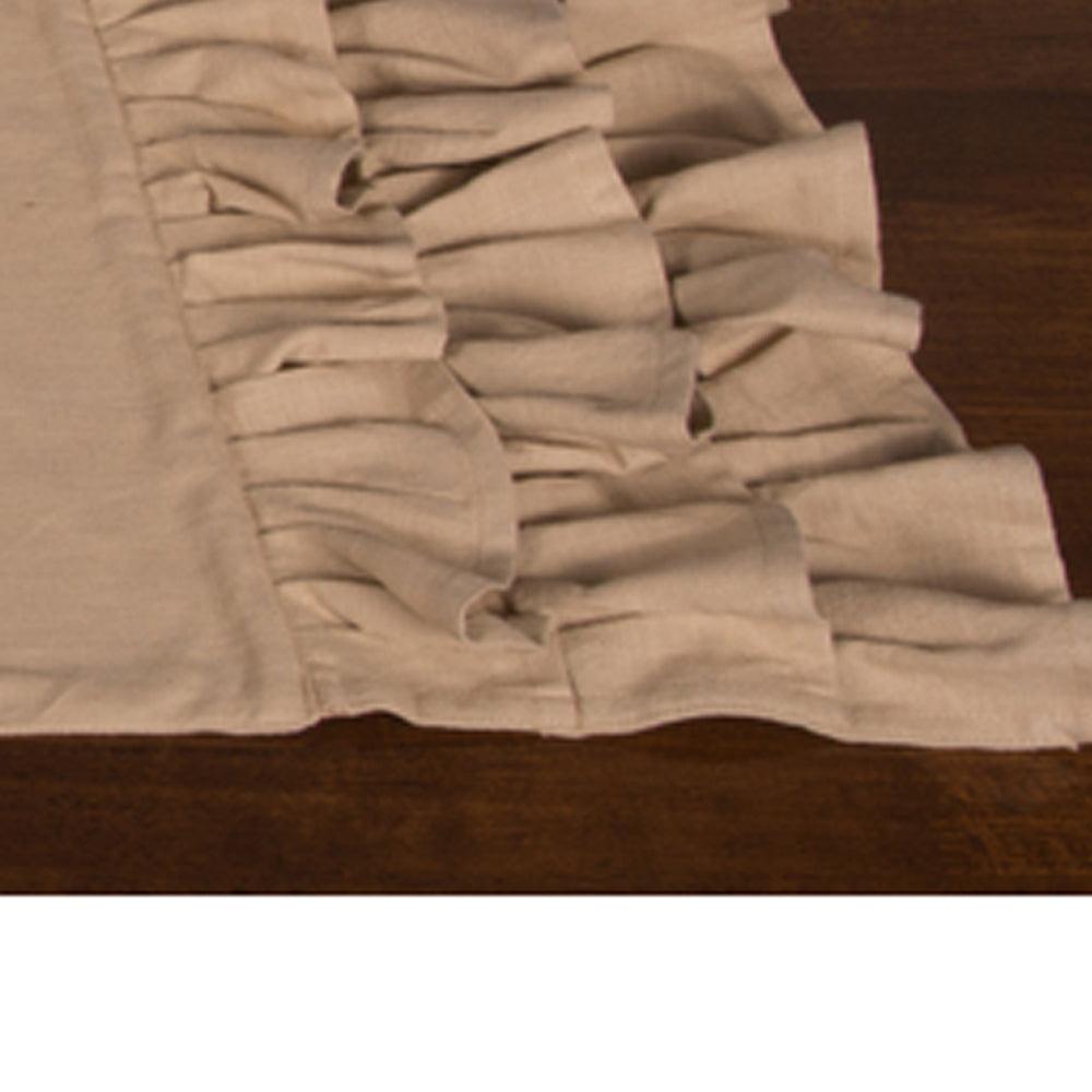 Meadowpark Table Runner Triple Ruffle Edge T4111012 - The Fox Decor