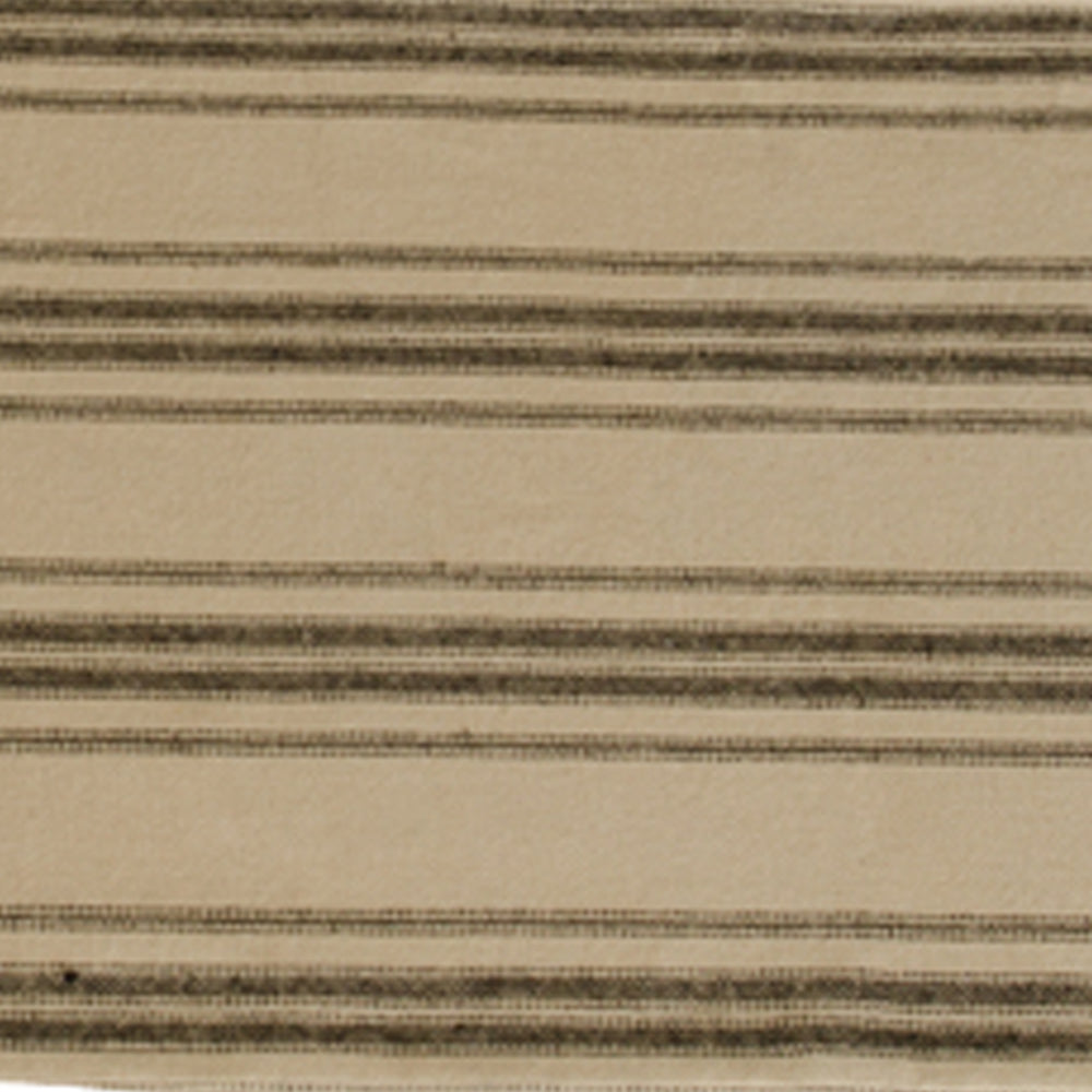 Grain Sack Stripe Oat Black Table 45" Runner T4164211 - The Fox Decor