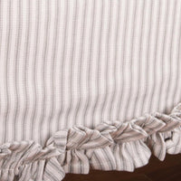 Grey Ticking Ruffle Table Runner T4179087 - The Fox Decor
