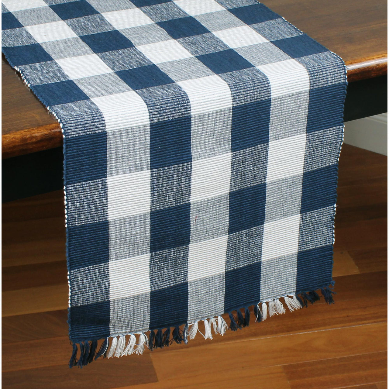 Buffalo Check Navy Blue Table Runner 14x45 T4511014 - The Fox Decor