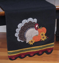 Turkey Time Black Table Runner TR022019 - The Fox Decor