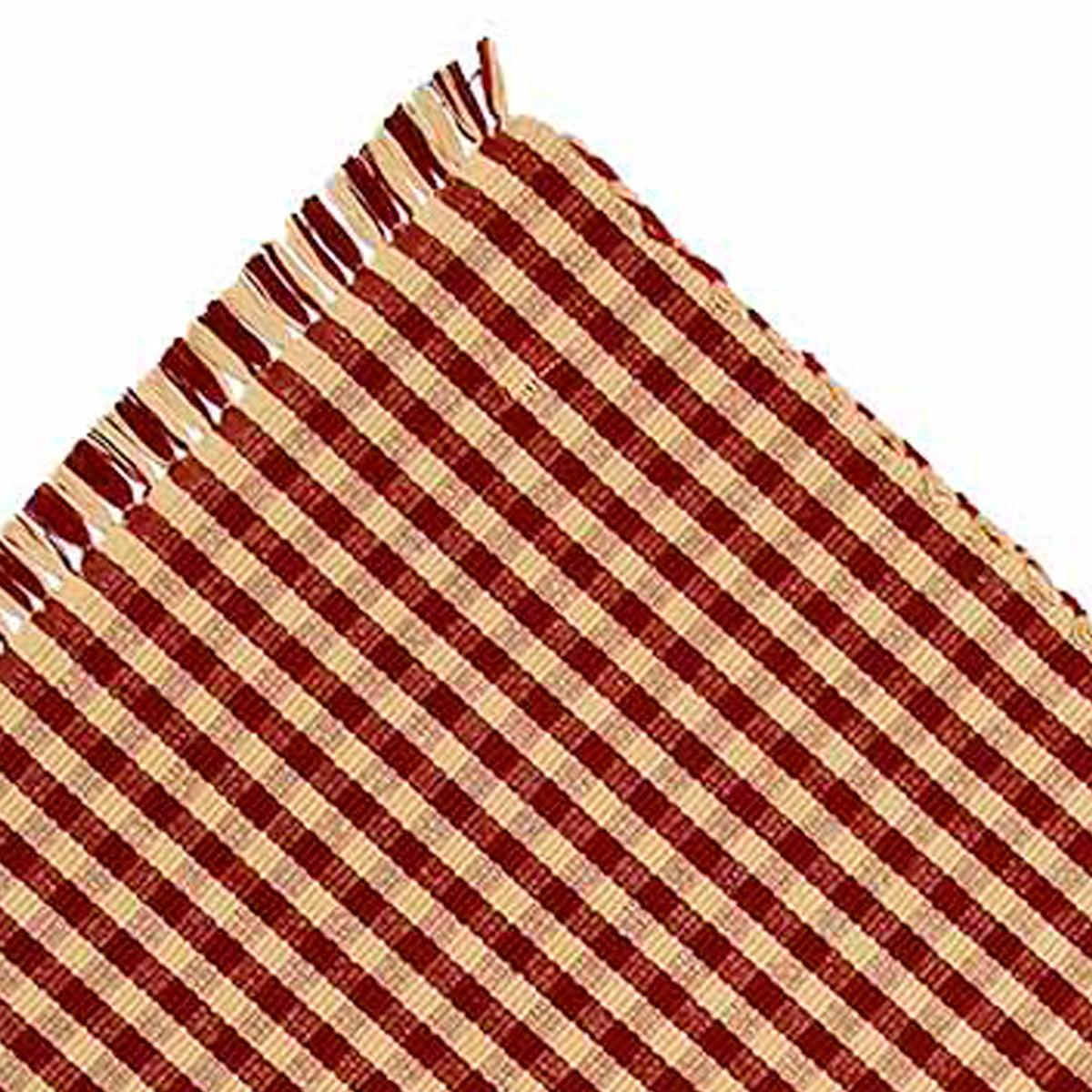 Barn Red Nutmeg Heritage House Check Barn Red Table Runner TR100017 - The Fox Decor