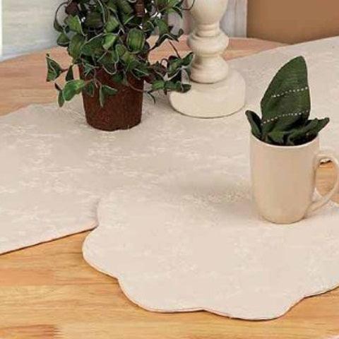 Cream Candlewicking Cream Table Runner TR430005 - The Fox Decor