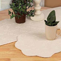 Thumbnail for Cream Candlewicking Cream Table Runner TR430005 - The Fox Decor