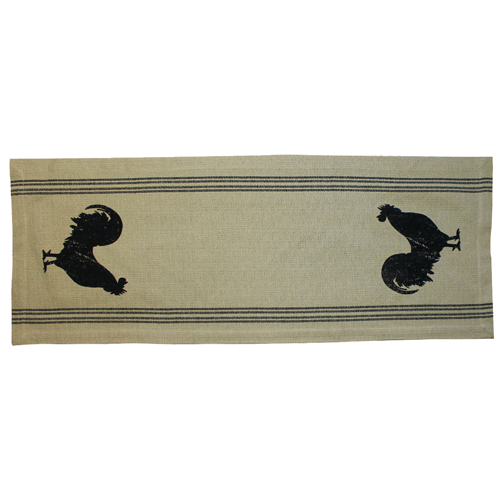 Farmhouse Rooster Oat Table Runner - Interiors by Elizabeth