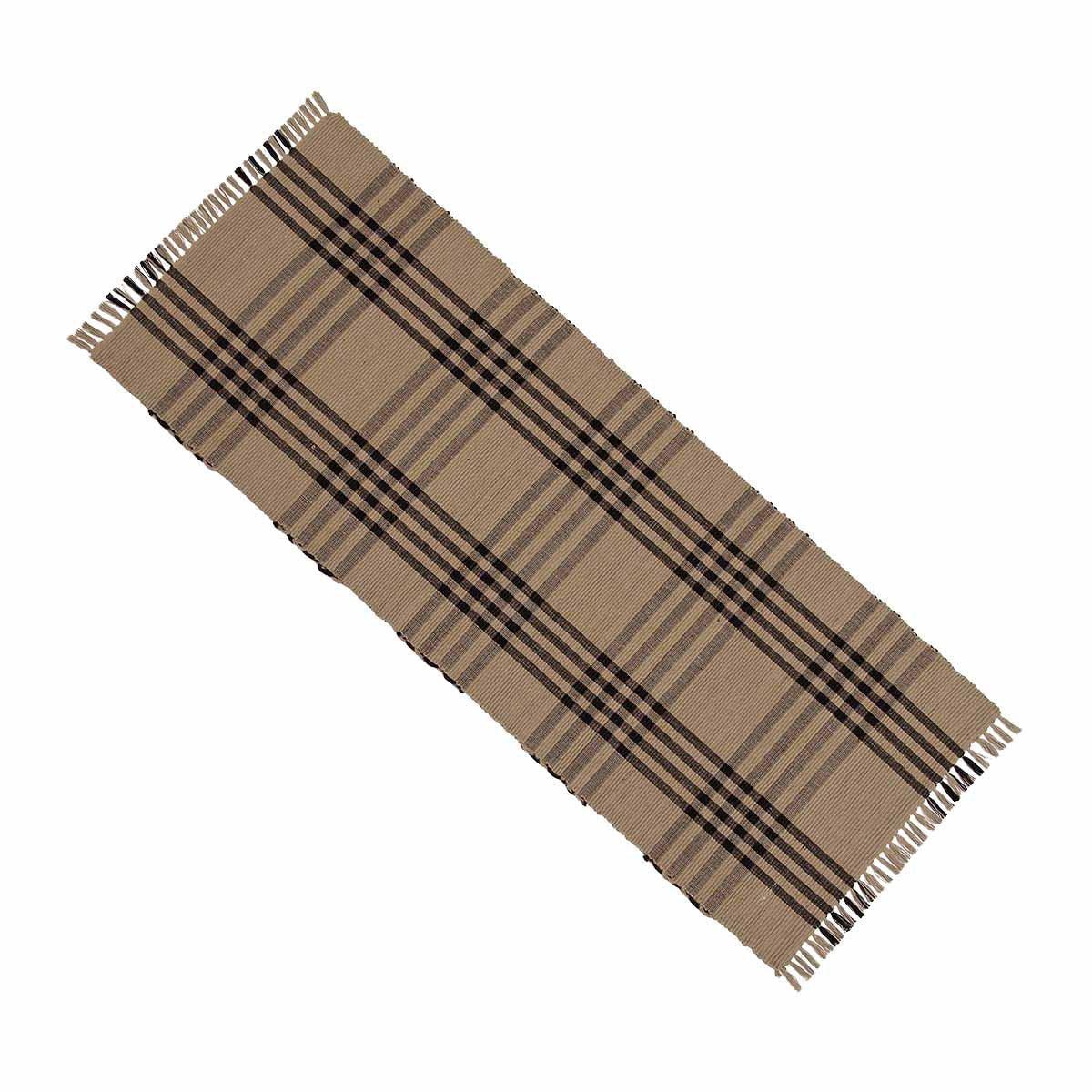 Oat Black Chesterfield Check Black Table Runner TR590023 - The Fox Decor