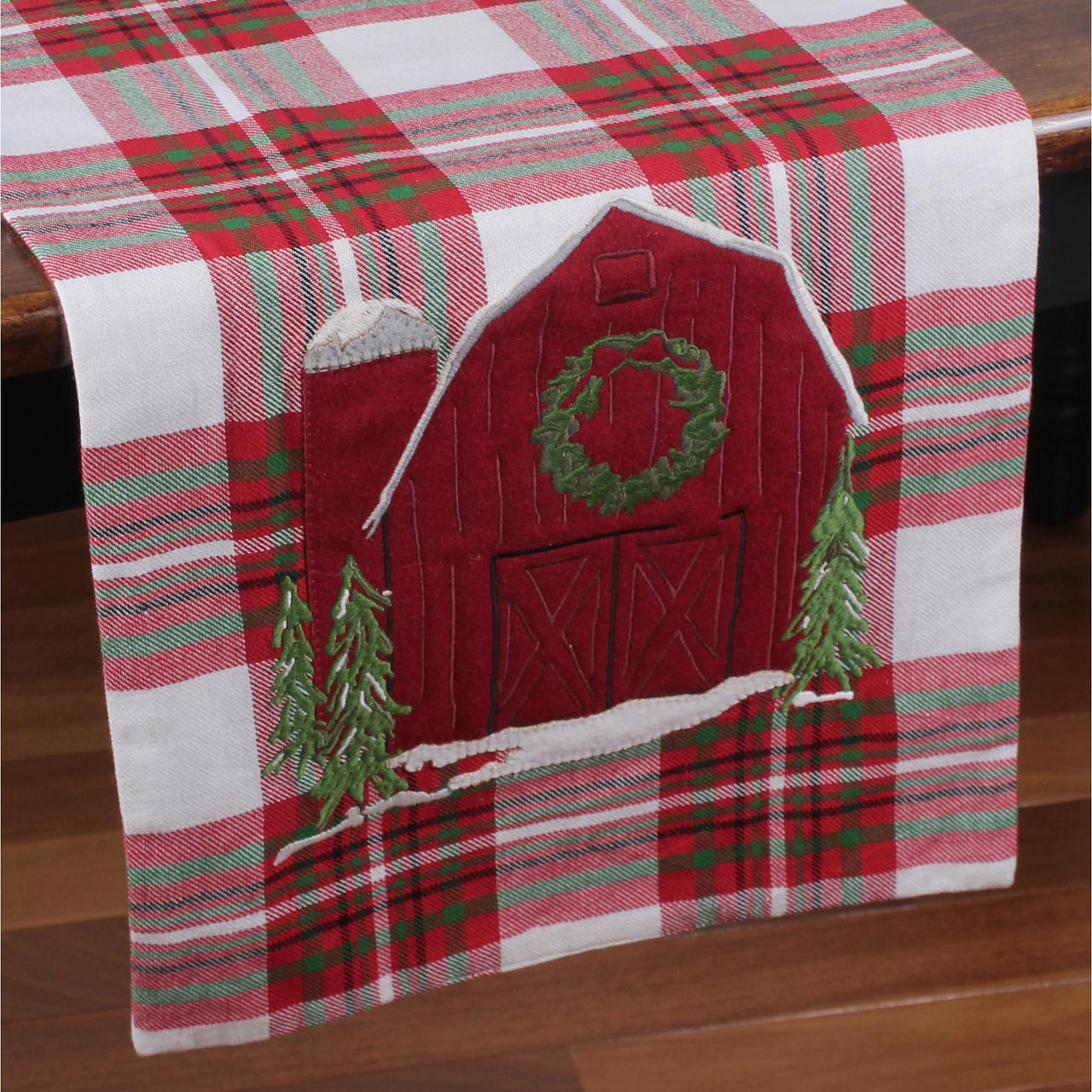 C Tree Farm Barn Table Runner 14 Inx36 In TR784202 - The Fox Decor