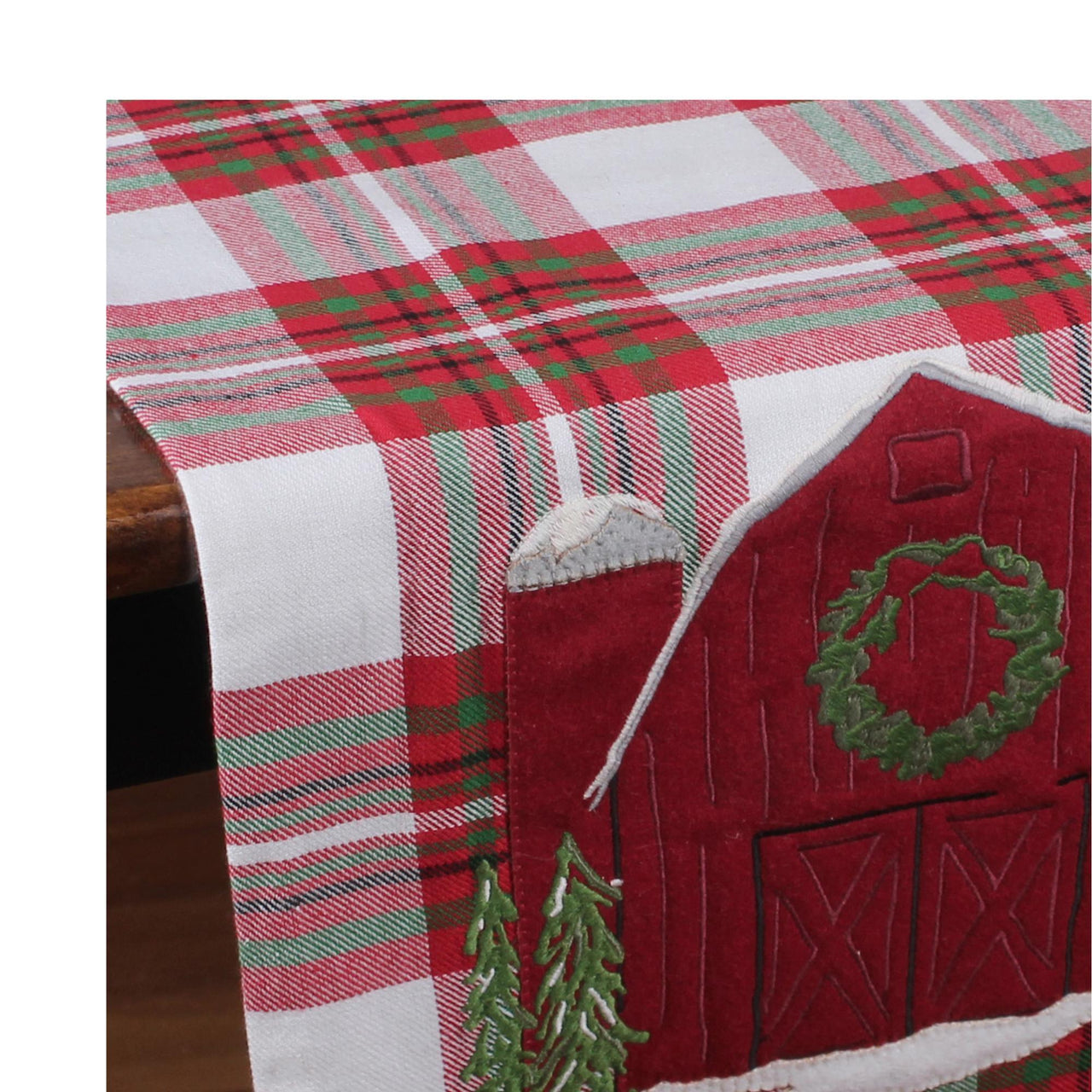 C Tree Farm Barn Table Runner 14 Inx36 In TR784202 - The Fox Decor