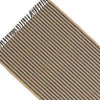 Thumbnail for Black Nutmeg York Ticking Table Runner TR880011 - The Fox Decor