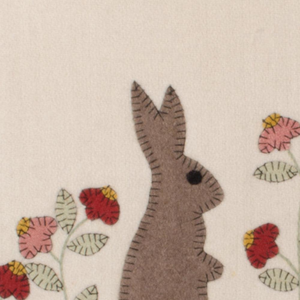 Cream Bunny In The Garden Table Runner TRAR0127 - The Fox Decor