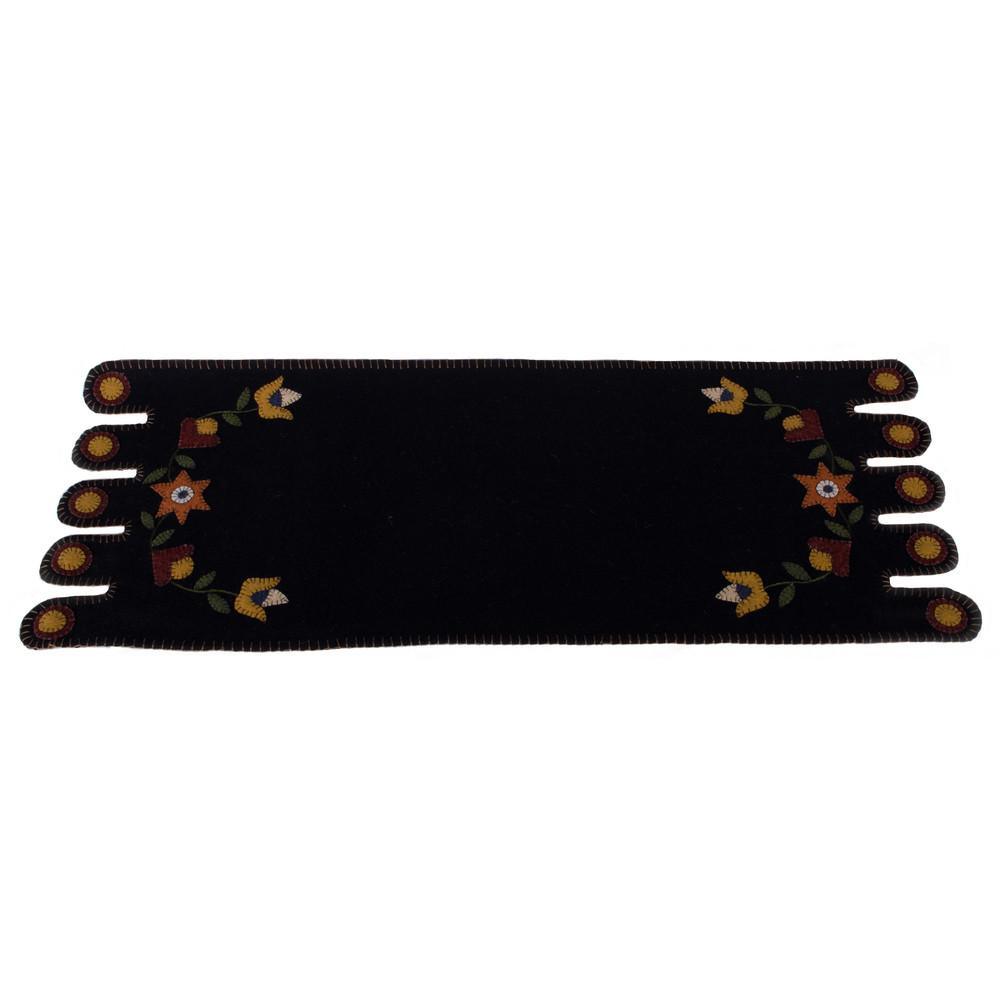 Black Flowering Vine Table Runner TRAR0201 - The Fox Decor