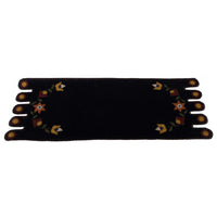 Black Flowering Vine Table Runner TRAR0201 - The Fox Decor