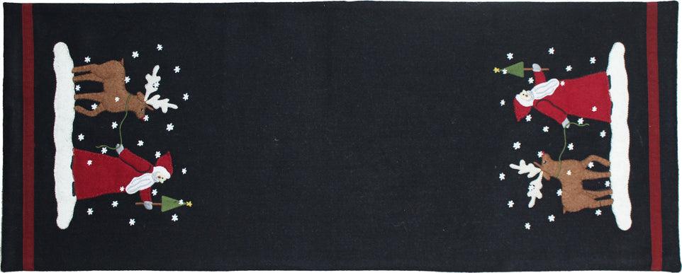 Christmas Friends Black Table Runner TRGD0367 - The Fox Decor