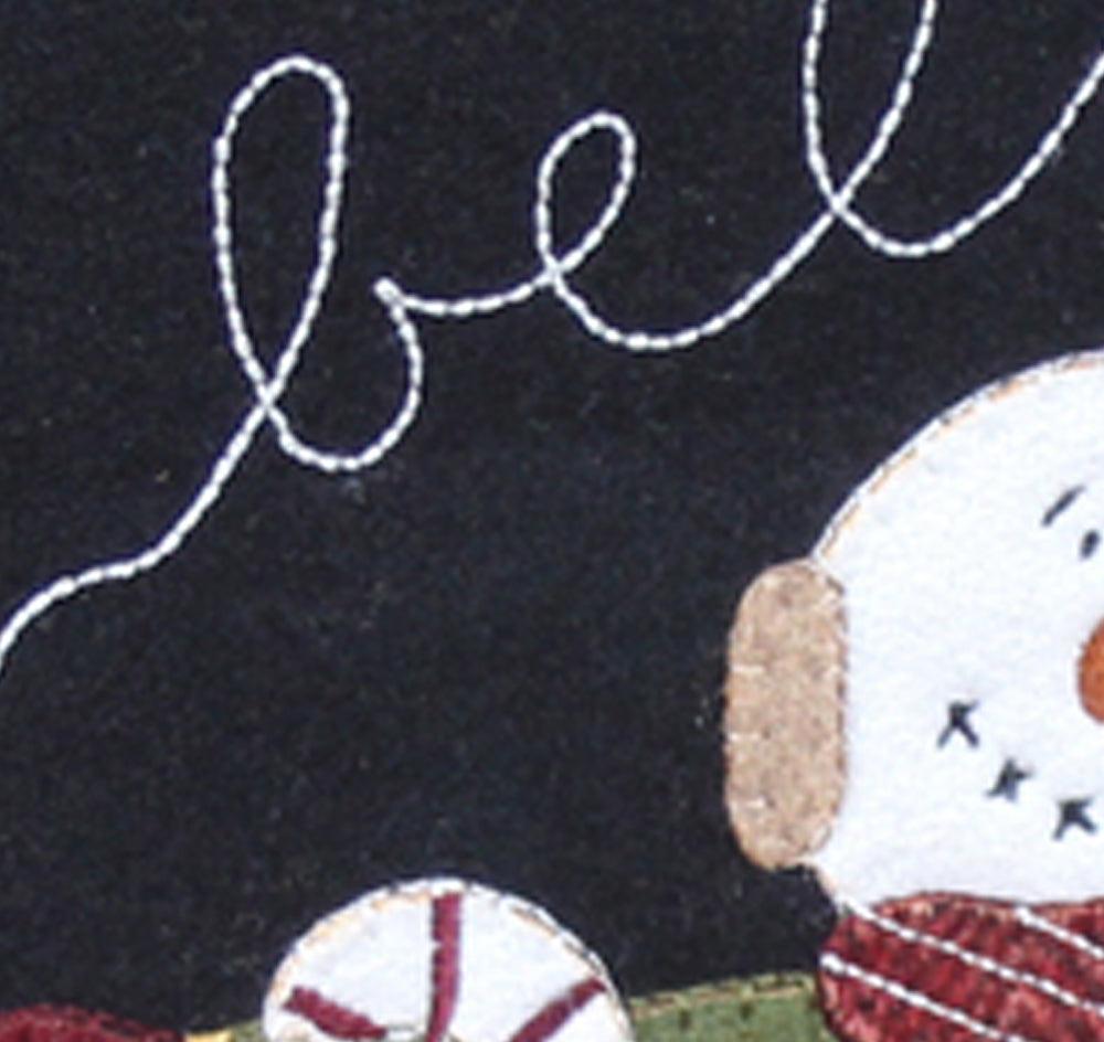 Snowman Believe Black Table Runner TRGP0425 - The Fox Decor
