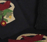Bird in Basket Black Table Runner TRGP1012 - The Fox Decor