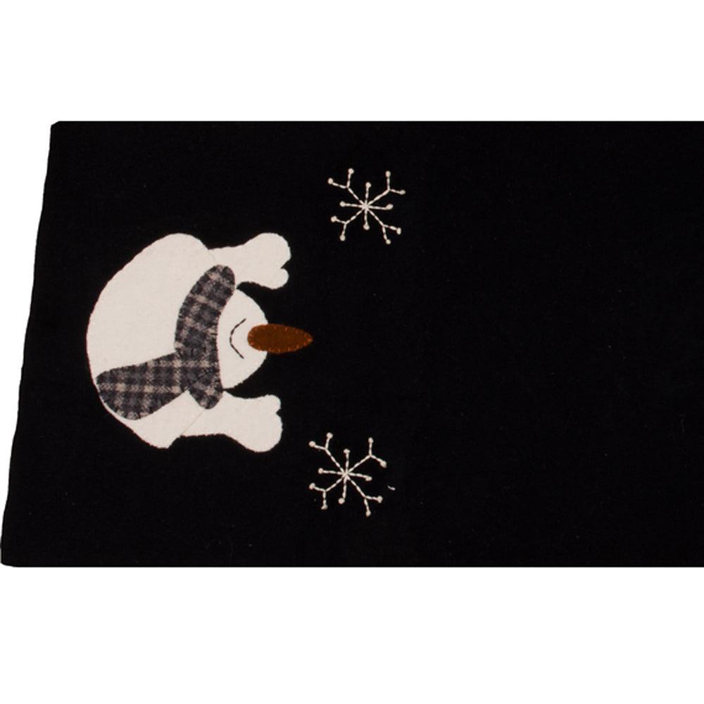 Snow Day Black Table Runner TRRE0225 - The Fox Decor