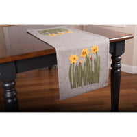 Grey Daffodil Table Runner TRRE0310 - The Fox Decor