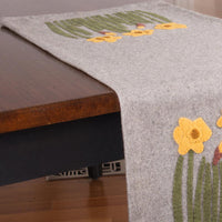 Grey Daffodil Table Runner TRRE0310 - The Fox Decor