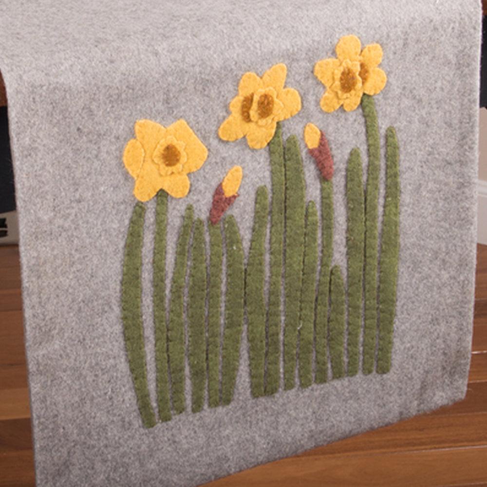 Grey Daffodil Table Runner TRRE0310 - The Fox Decor