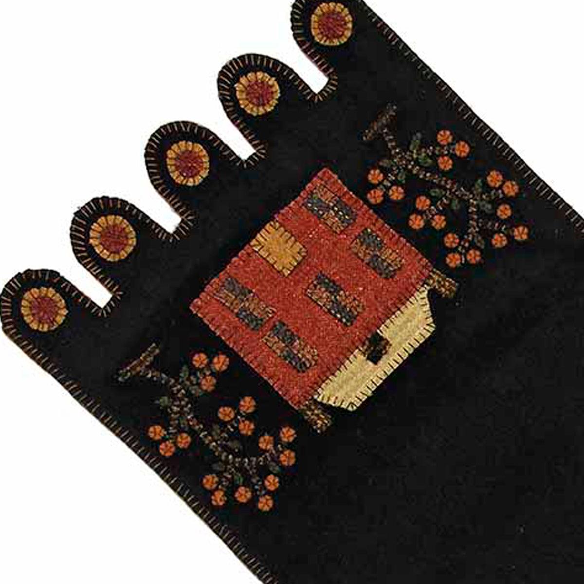 Black Primitive Manor Table Runner TRWT0040 - The Fox Decor