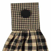 Black Nutmeg Heritage Star Black Tab Towel Set Of Two TT020011 - The Fox Decor