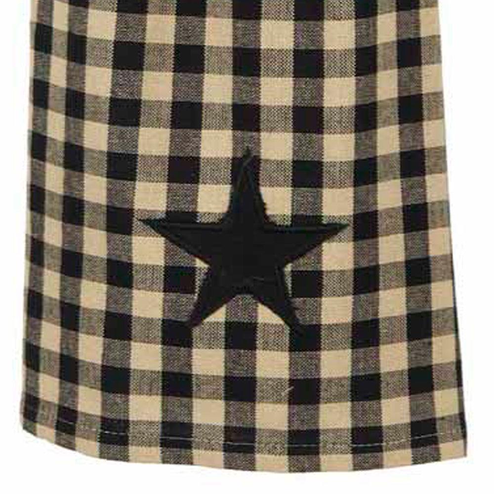 Black Nutmeg Heritage Star Black Tab Towel Set Of Two TT020011 - The Fox Decor