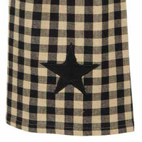 Black Nutmeg Heritage Star Black Tab Towel Set Of Two TT020011 - The Fox Decor