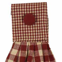 Thumbnail for Barn Red Nutmeg Heritage Star Barn Red Tab Towel Set Of Two TT020017 - The Fox Decor