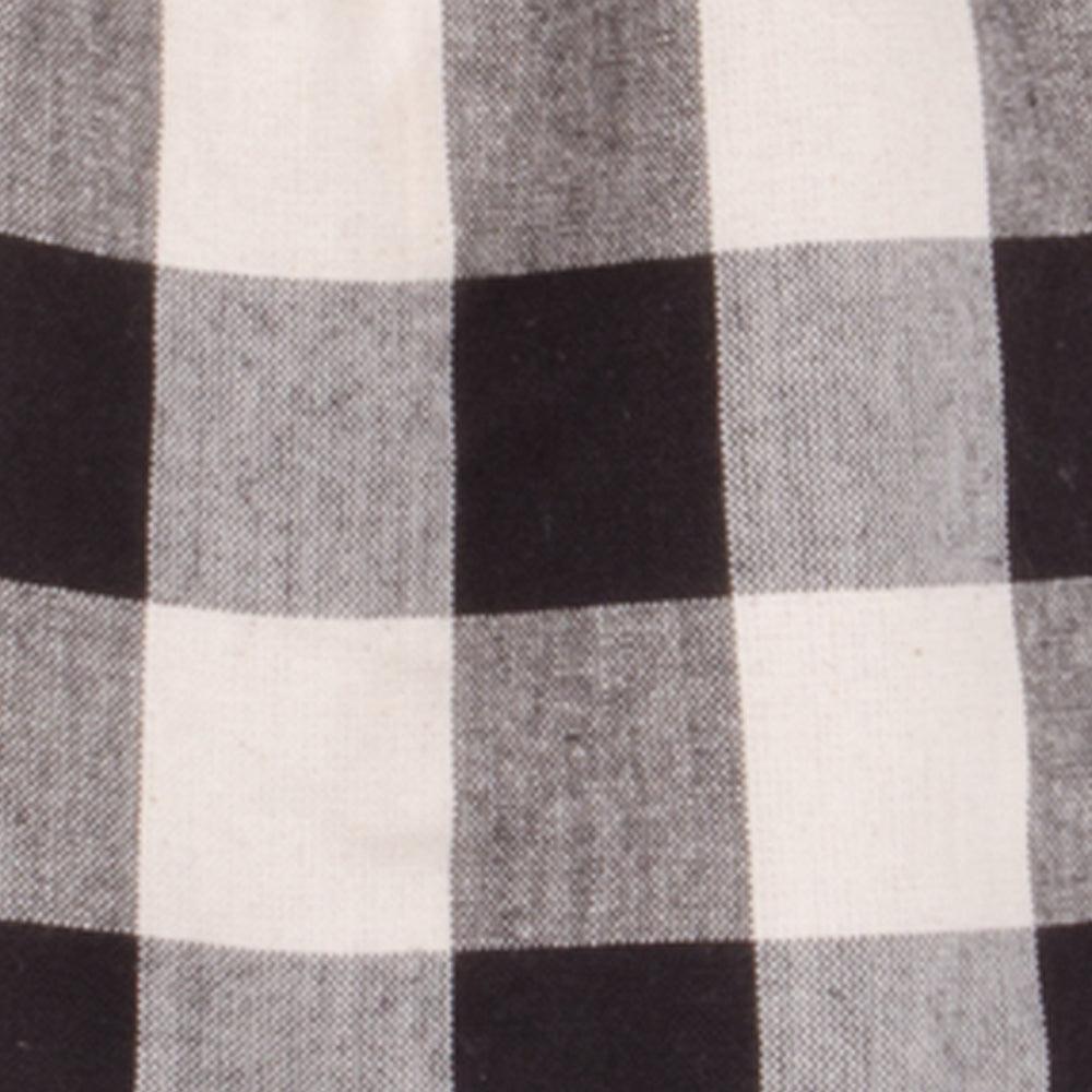 Black Buttermilk Buffalo Check Tab Towel Set Of Two TT510011 - The Fox Decor