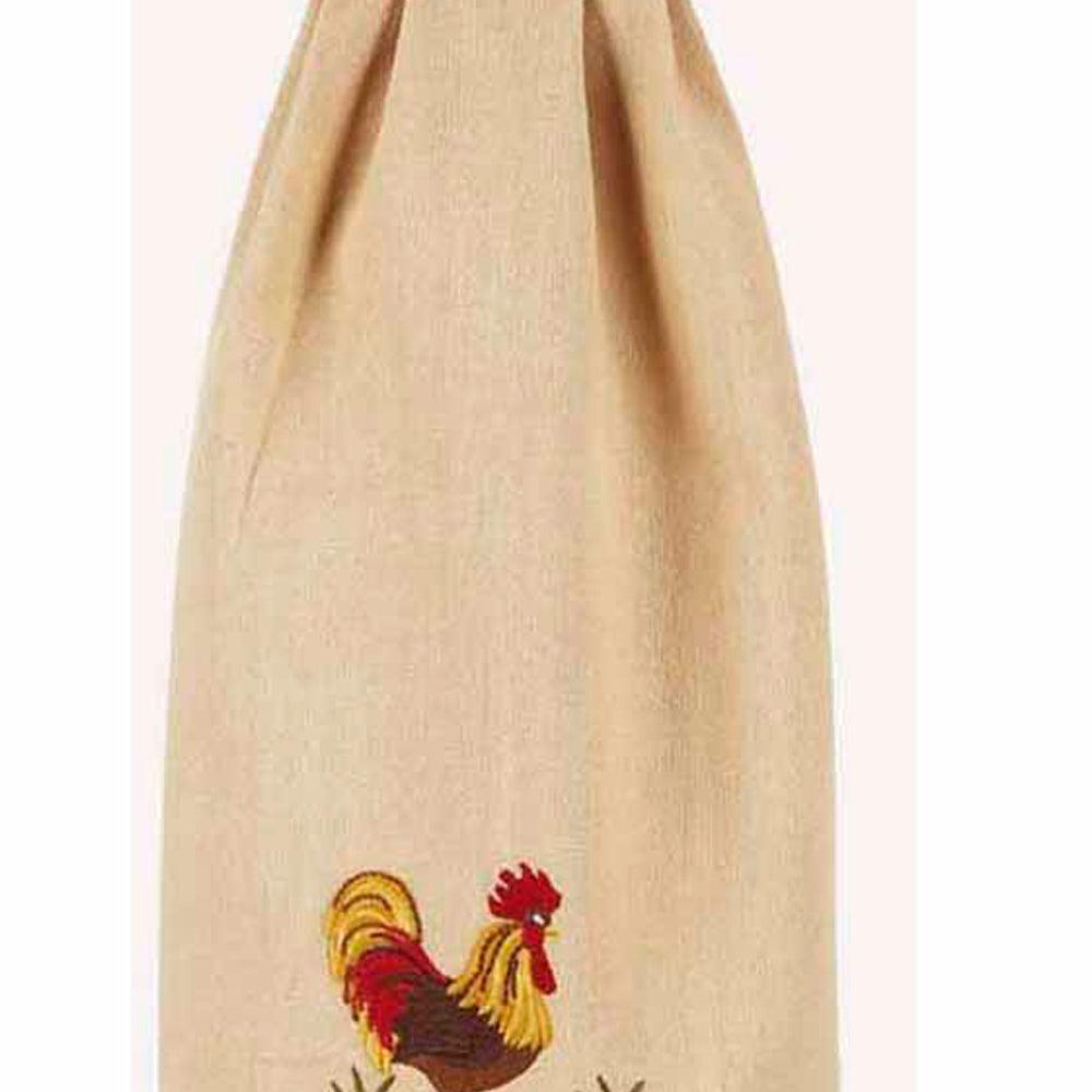 Barn Red Nutmeg Rooster Tab Towel Set Of Two TTRE0023 - The Fox Decor