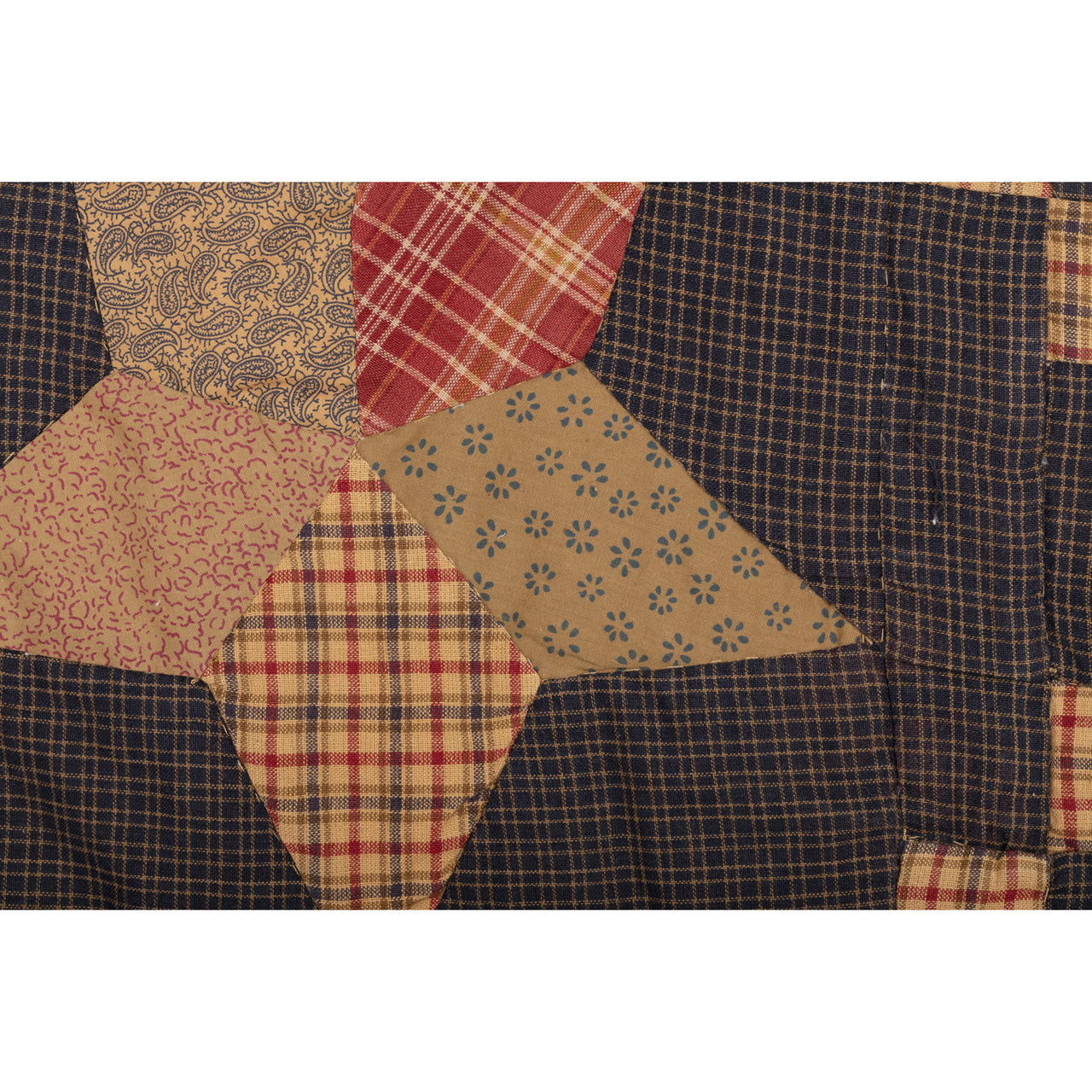 Arlington Runner Quilted Patchwork Star 13x48 VHC Brands