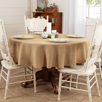 Thumbnail for Burlap Natural Table Cloth 70 Round VHC Brands