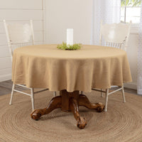 Thumbnail for Burlap Natural Table Cloth 70 Round VHC Brands