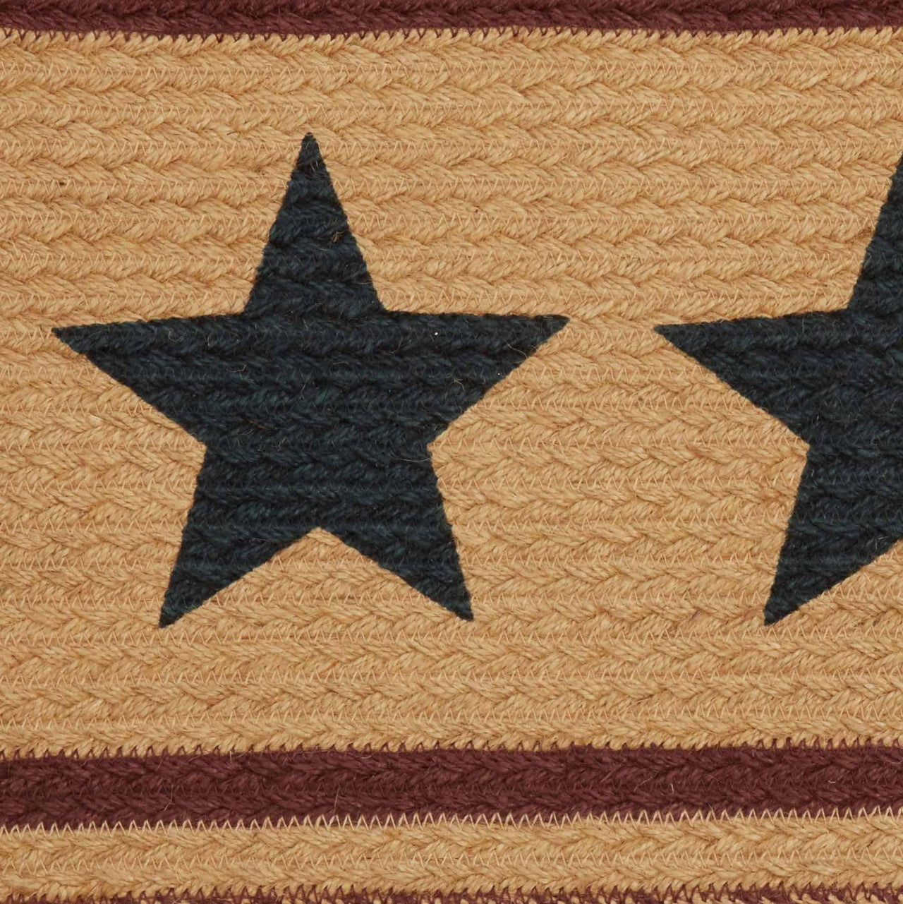 Potomac Jute Runner Stencil Stars 13x36 VHC Brands