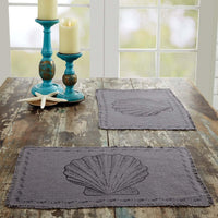 Thumbnail for Sandy Grey Burlap Placemat Set of 6 12x18 VHC Brands