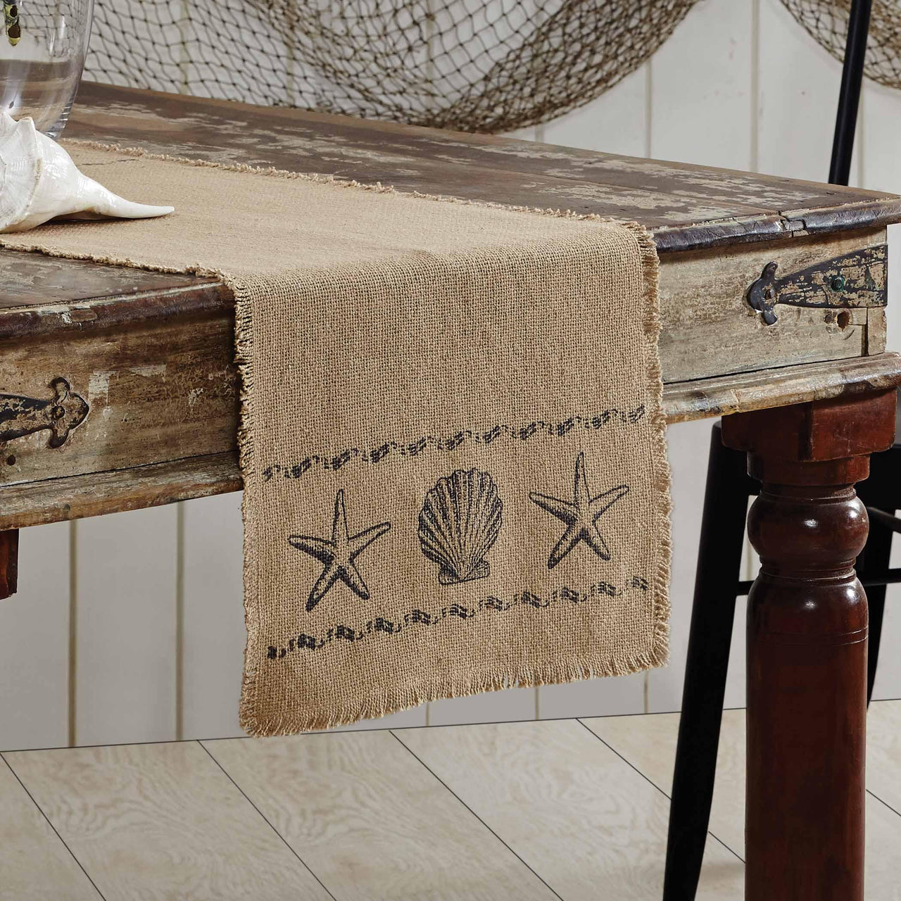 Sandy Tan Burlap Runner 13x72 VHC Brands