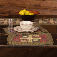 Thumbnail for Tea Cabin Placemat Quilted Set of 6 12x18 VHC Brands