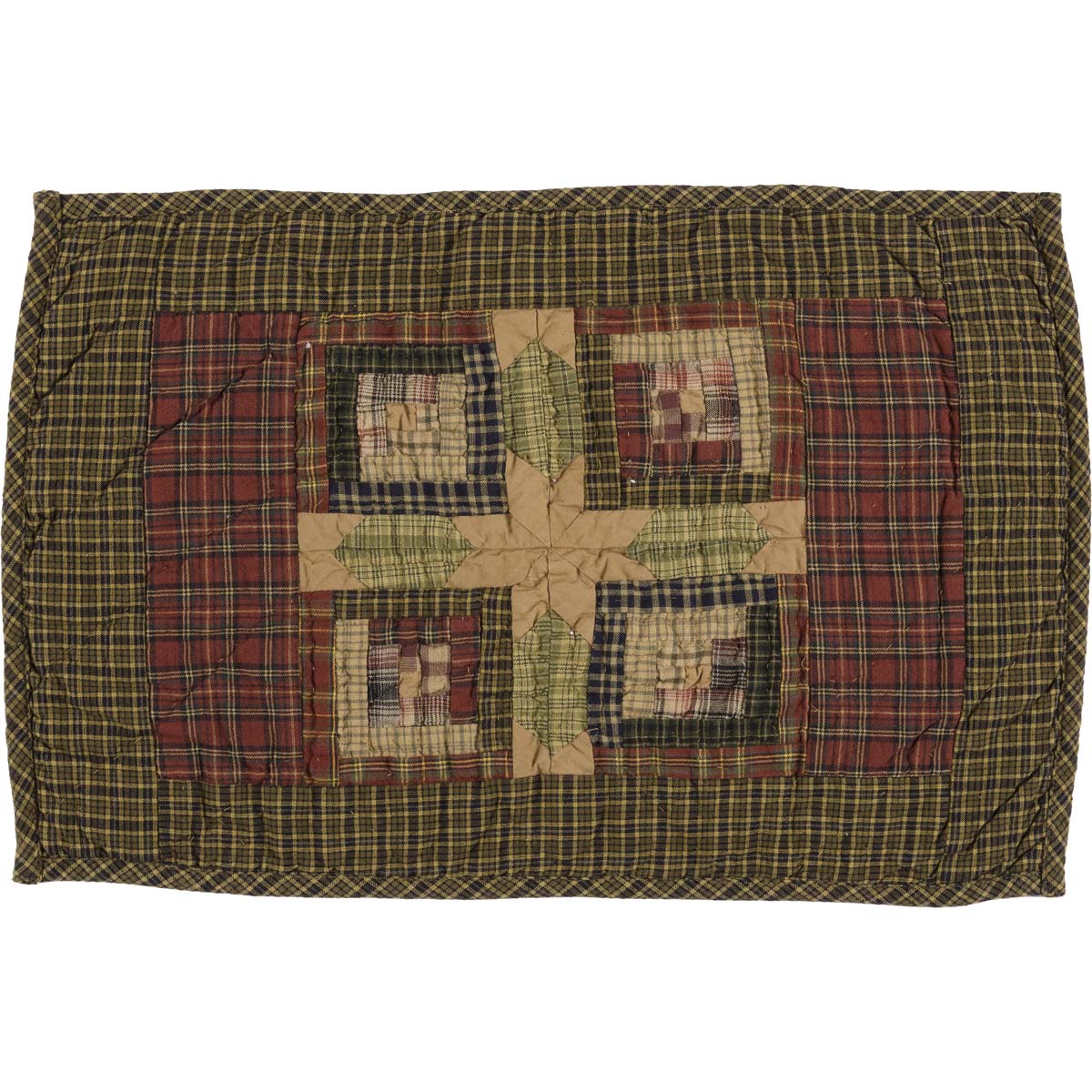 Tea Cabin Placemat Quilted Set of 6 12x18 VHC Brands