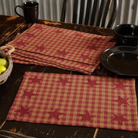 Thumbnail for Burgundy Star Placemat Set of 6 VHC Brands - The Fox Decor