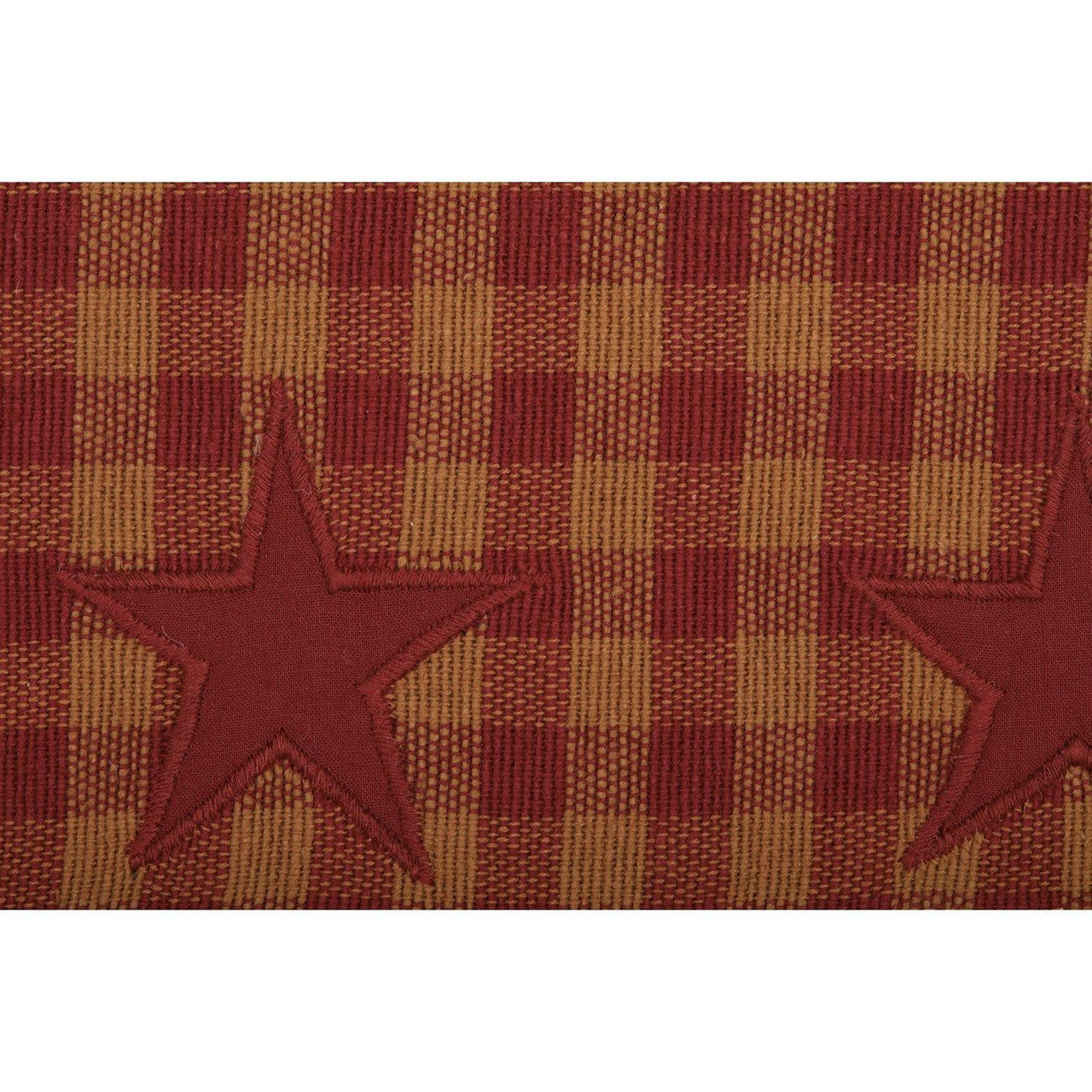 Burgundy Star Placemat Set of 6 VHC Brands - The Fox Decor