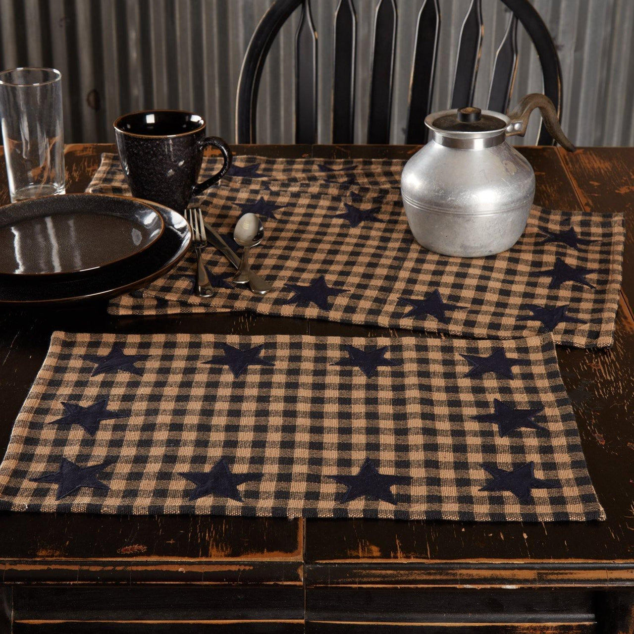 Navy Star Placemat Set of 6 VHC Brands - The Fox Decor