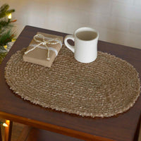 Thumbnail for Dyani Champagne Jute Braided Placemat Set of 6 VHC Brands - The Fox Decor